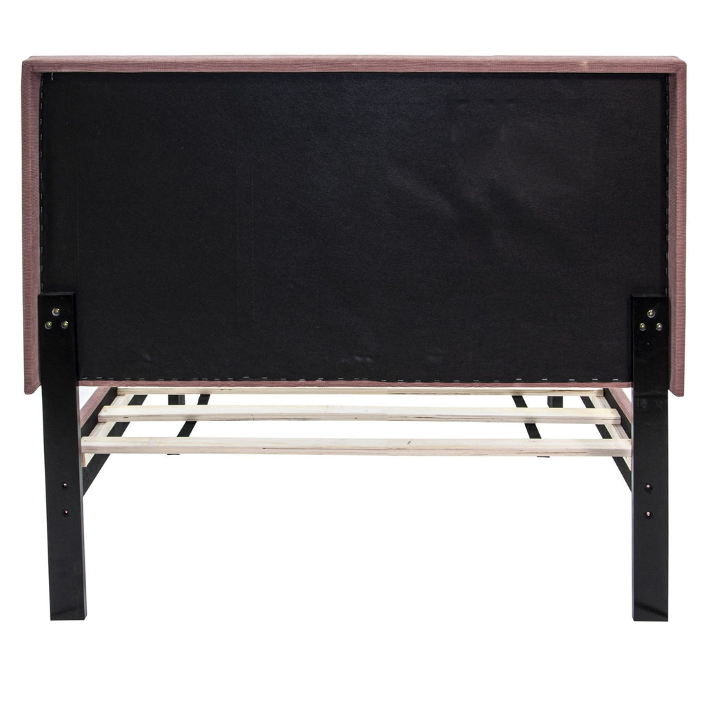 Bed With Channel Tufted Adjustable Headboard