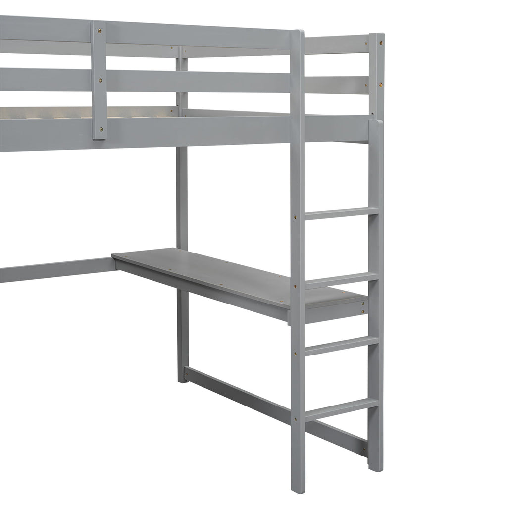 Loft Bed With Built In Wardrobe, Shelves And Drawers