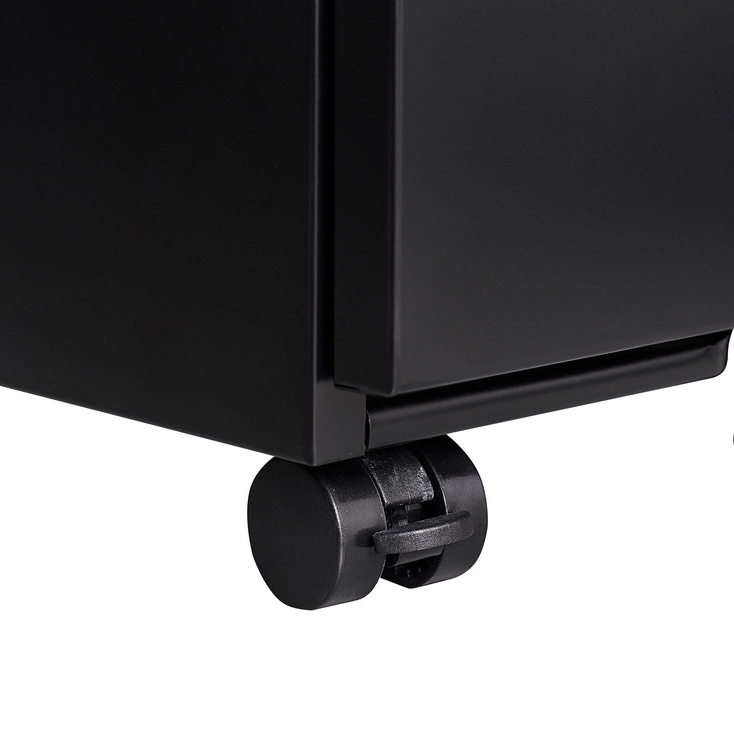 Contemporary 3 Drawer Mobile Filing Cabinet With Lock, Metal Office Storage For Legal / Letter Size