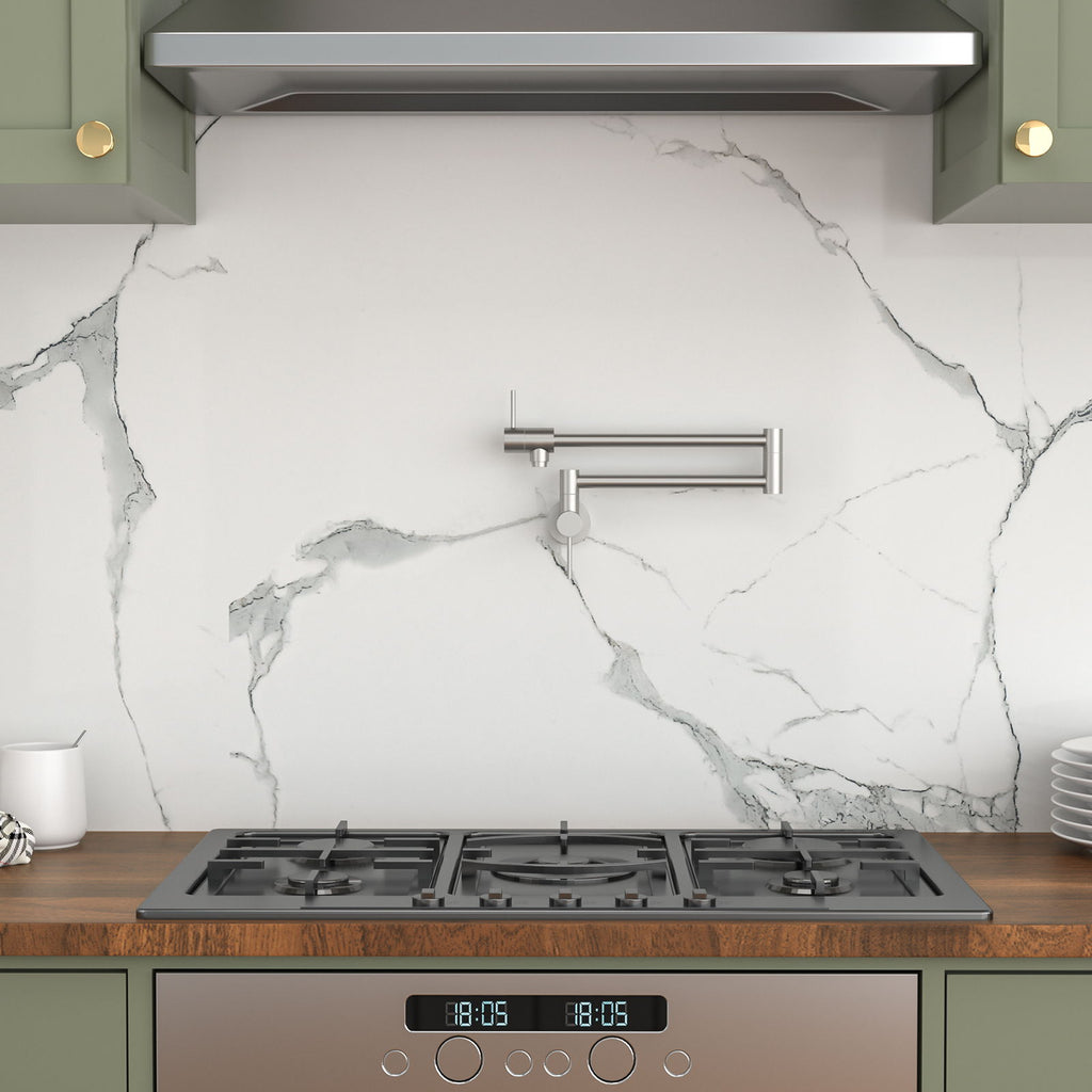 Modern Design Pot Filler Faucet Wall Mount Kitchen Sink, Folding Stretchable