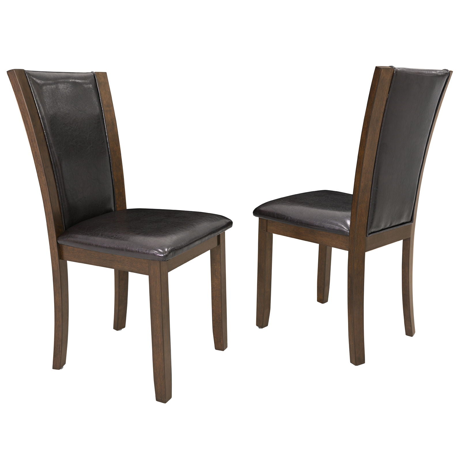 6 Piece Dining Table Set & Bench And Chairs For Dining Room - Dark Walnut