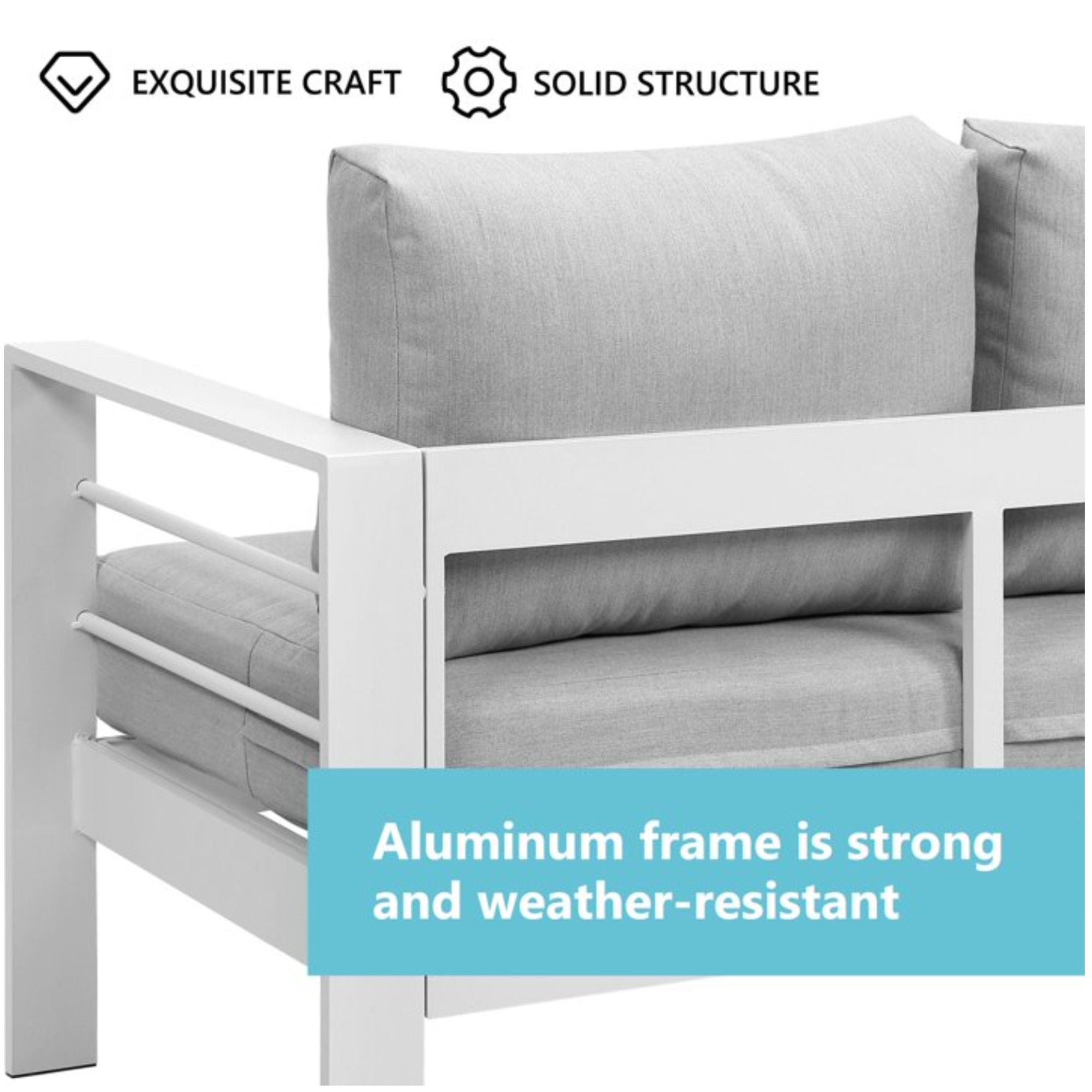Outdoor Patio Set With All-Weather Thick Cushions