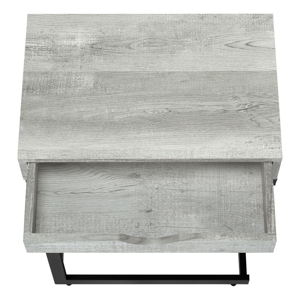 Accent Table, C - Shaped Stylish Modern - Gray