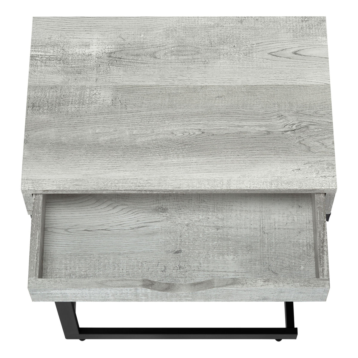 Accent Table, C - Shaped Stylish Modern - Gray