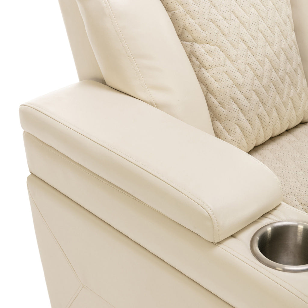 270 Degree Swivel Power Recliner With Tray Table, Phone Holder, Cup Holder, USB Port