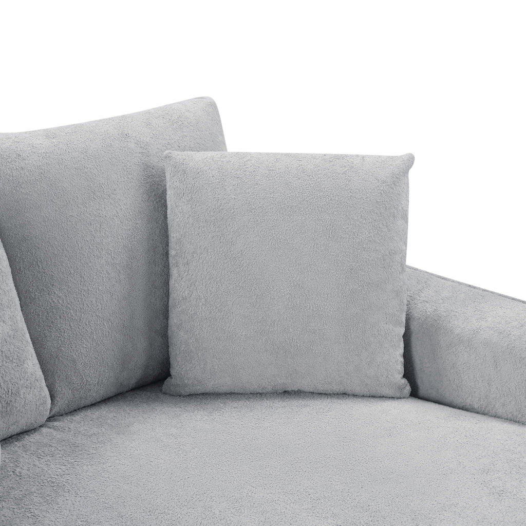 Modern Chaise Sofa With Hidden Storage For Living Room