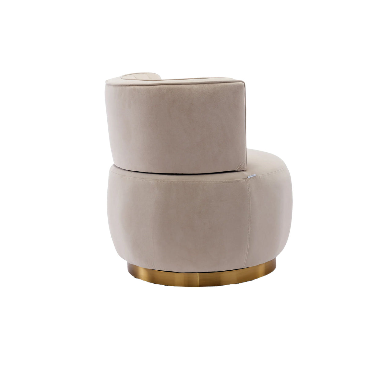 Swivel Barrel Accent Sofa Chair, 360 Degree Rotation, Fluffy Fabric - Beige