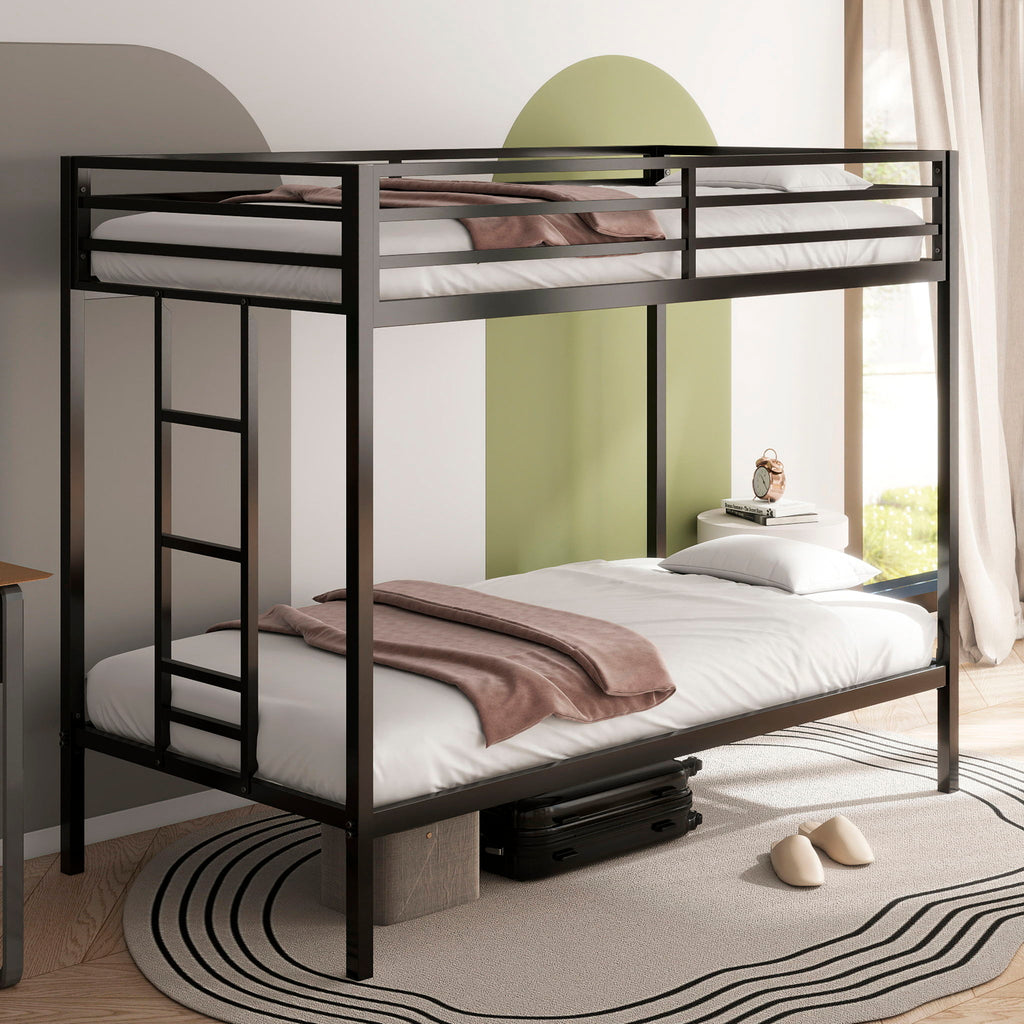 Adam - Twin Over Twin Bunk Bed - Black