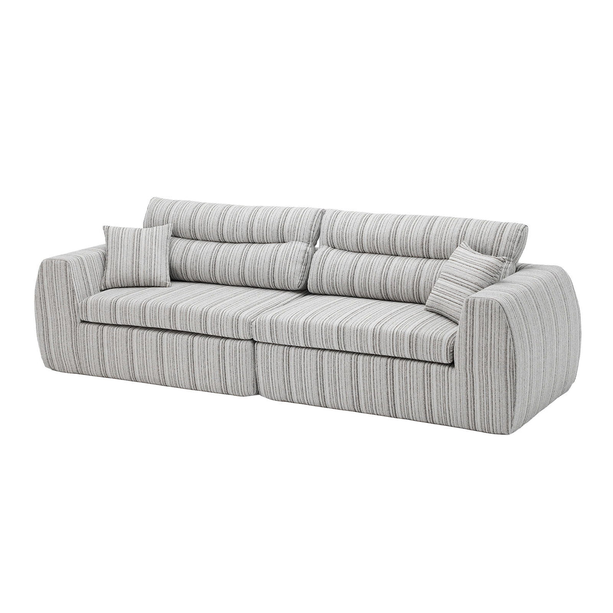 3 Seater, Couch With Throw Pillows For Living Room