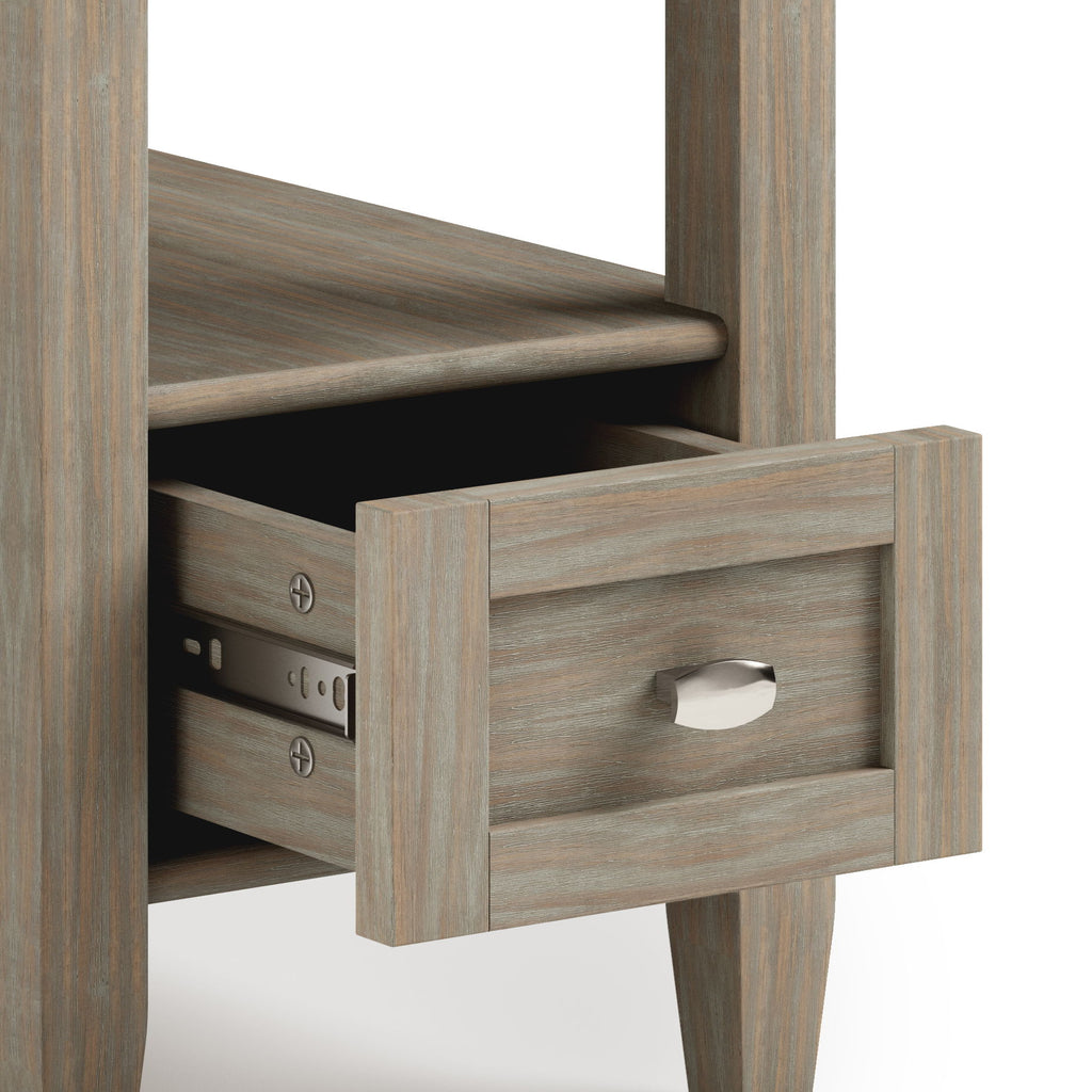 Warm Shaker - Narrow Side Table - Light Brown