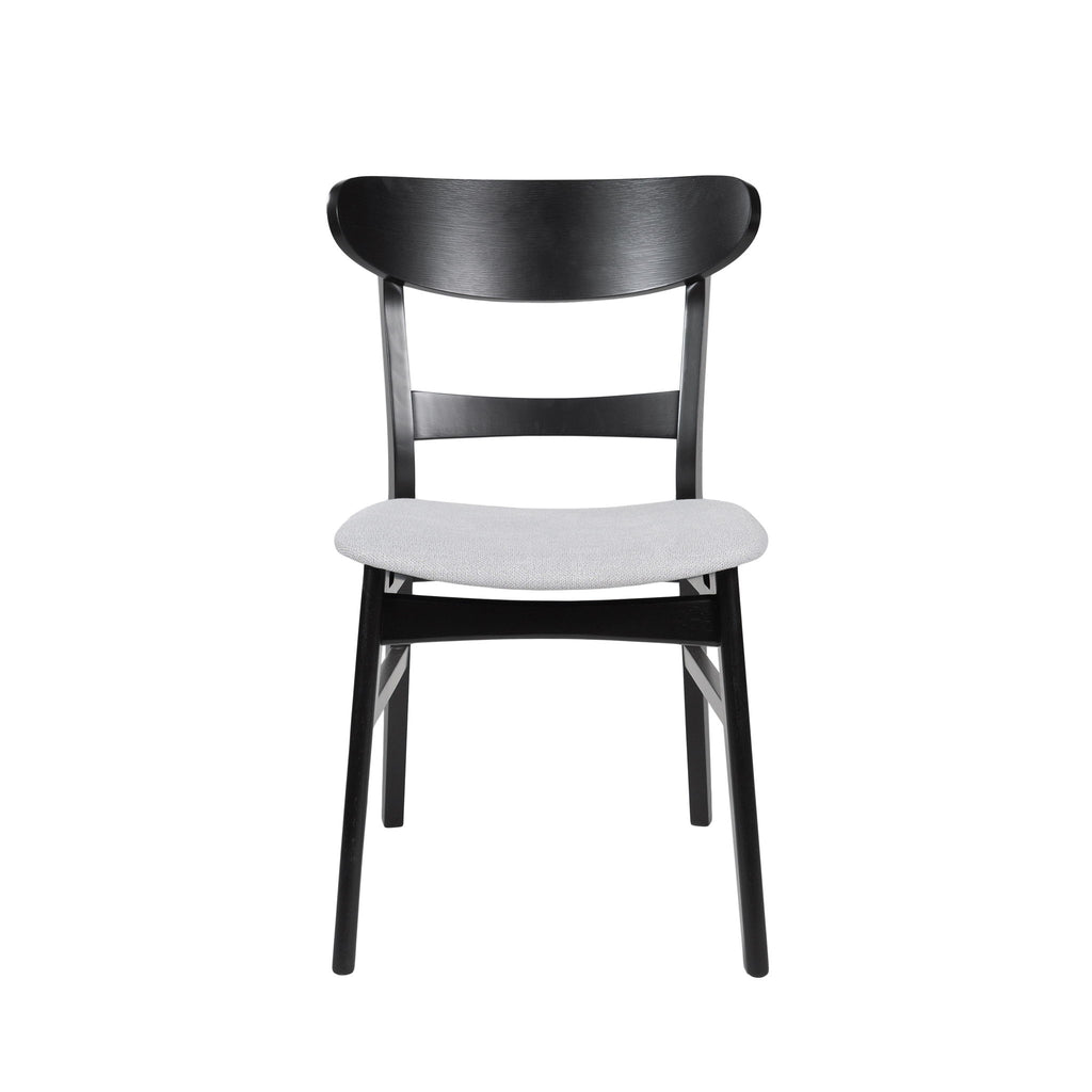 Mid Century Dining Chairs With Cushioned Seats And Wood Frame (Set of 2)