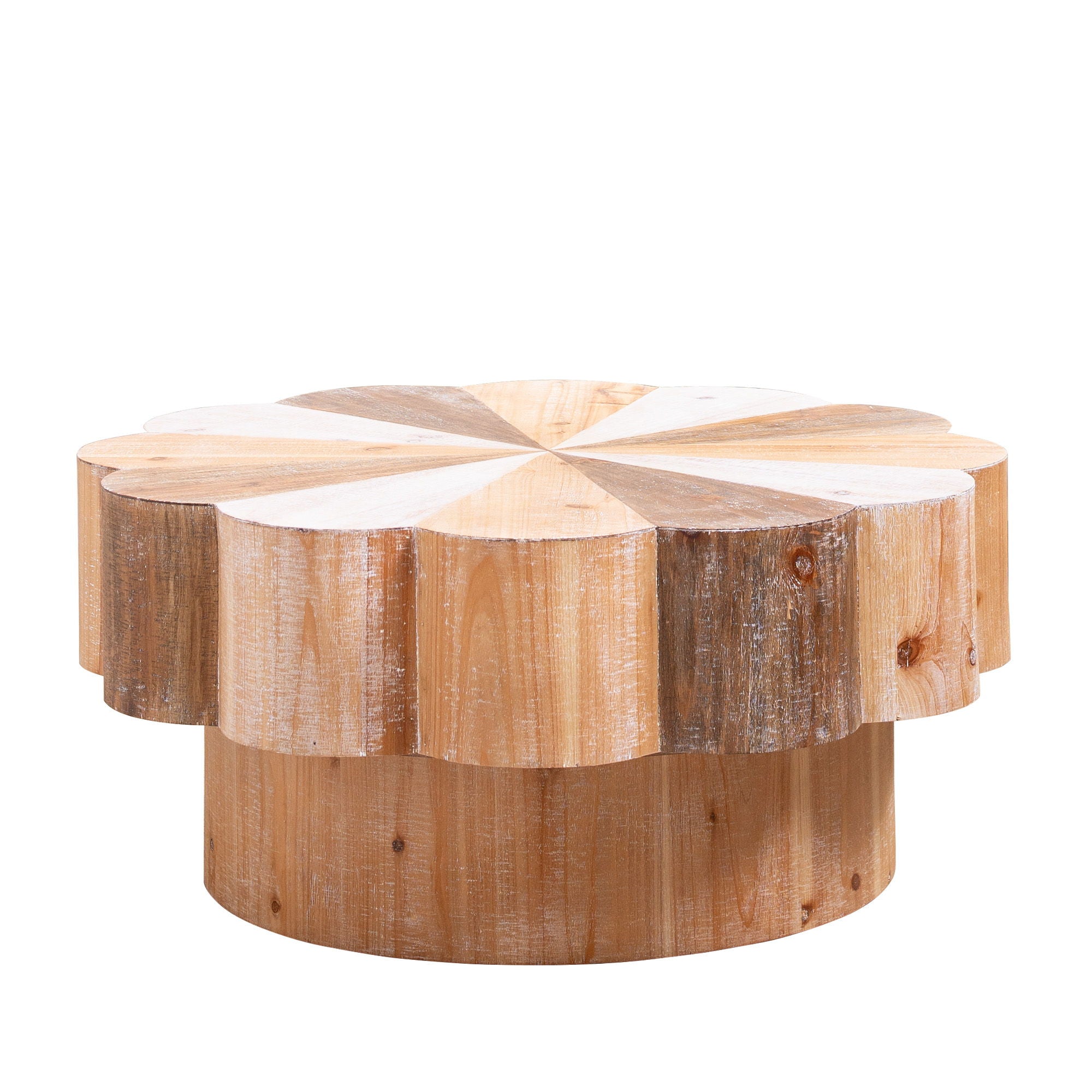 Flower Shaped Coffee Center Table For Living Room - Multicolor