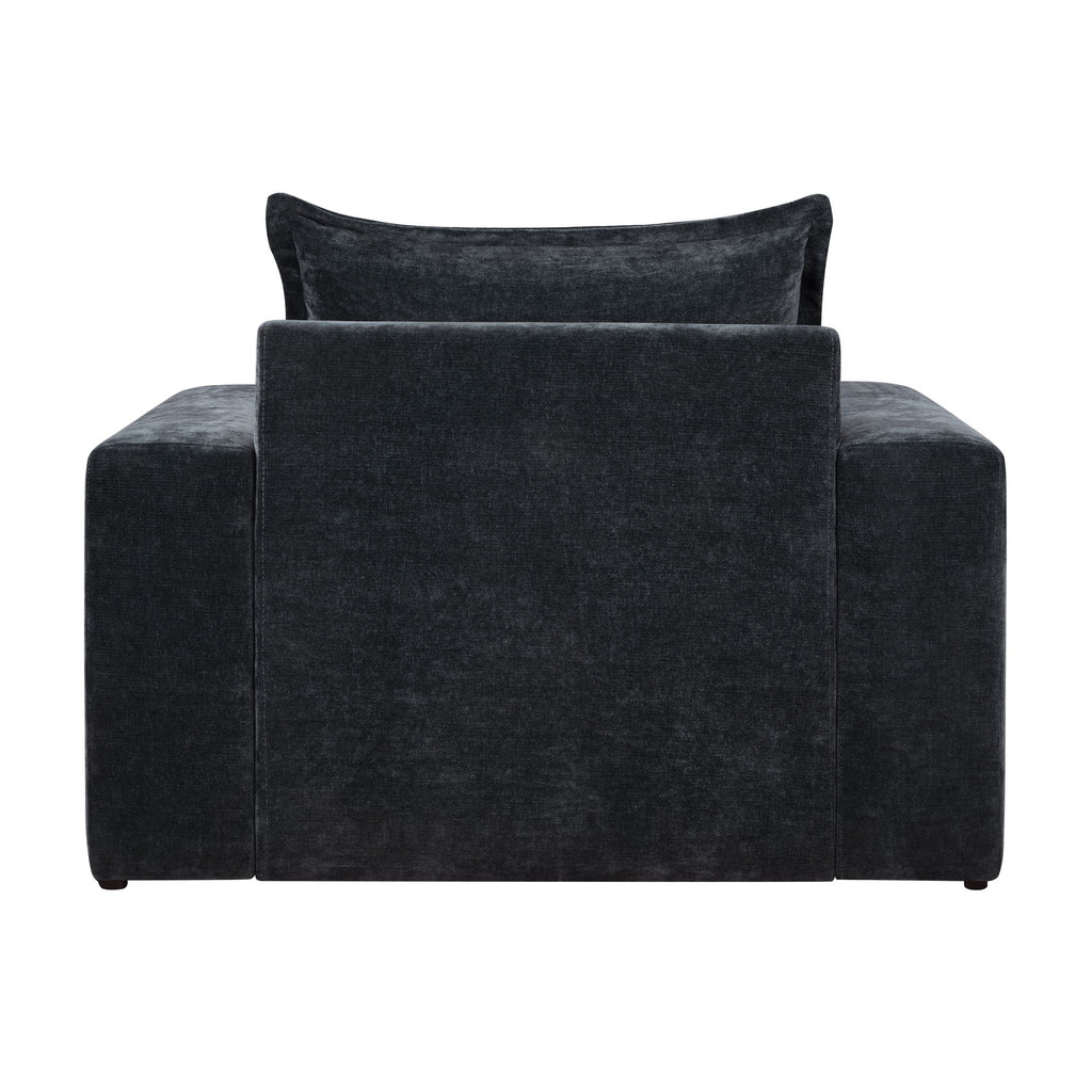 Upholstered Accent Chair With Wide Armrests And Ergonomic Back Support
