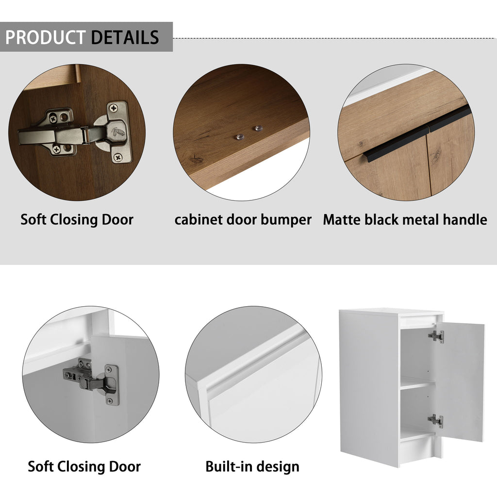 Freestanding Bathroom Vanity & Sink And Storage Cabinets, Soft Closing Doors
