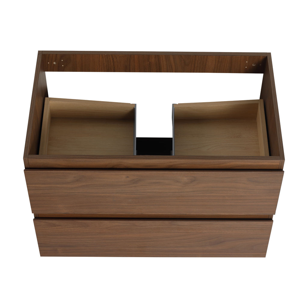 Wall Mounted Bathroom Vanity & Sink, 2 Soft Close Drawers
