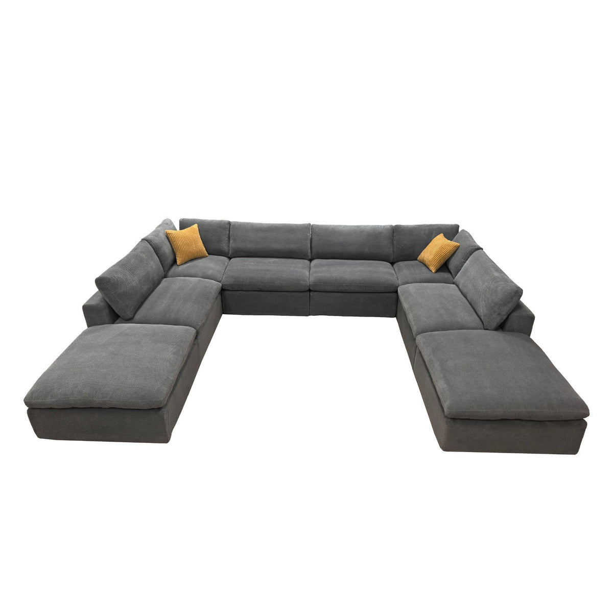 Custom Configuration Modular Sectional & Toss Pillows