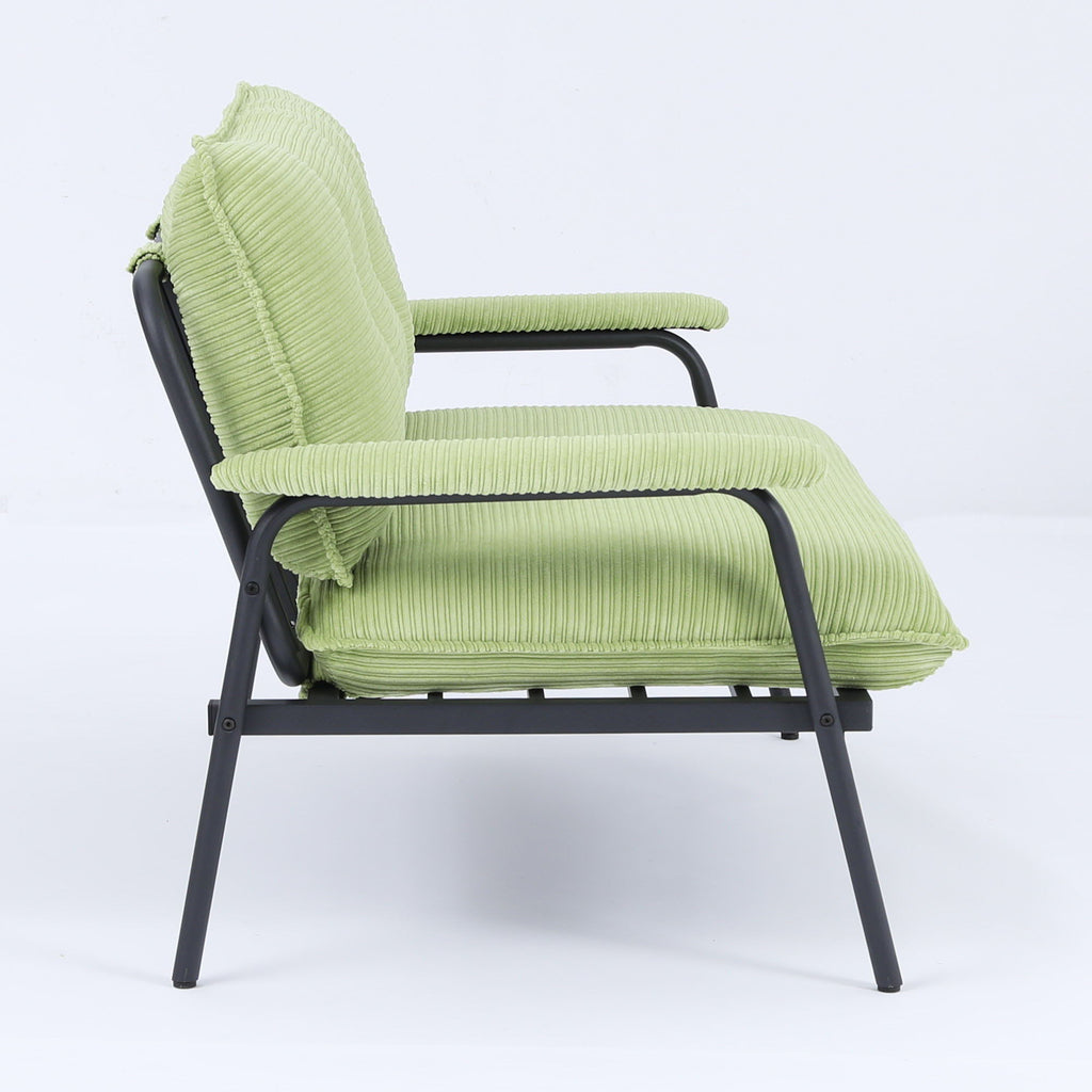 Modern Metal Frame Sofa With Sponge Filling For Compact Spaces And Versatile Use