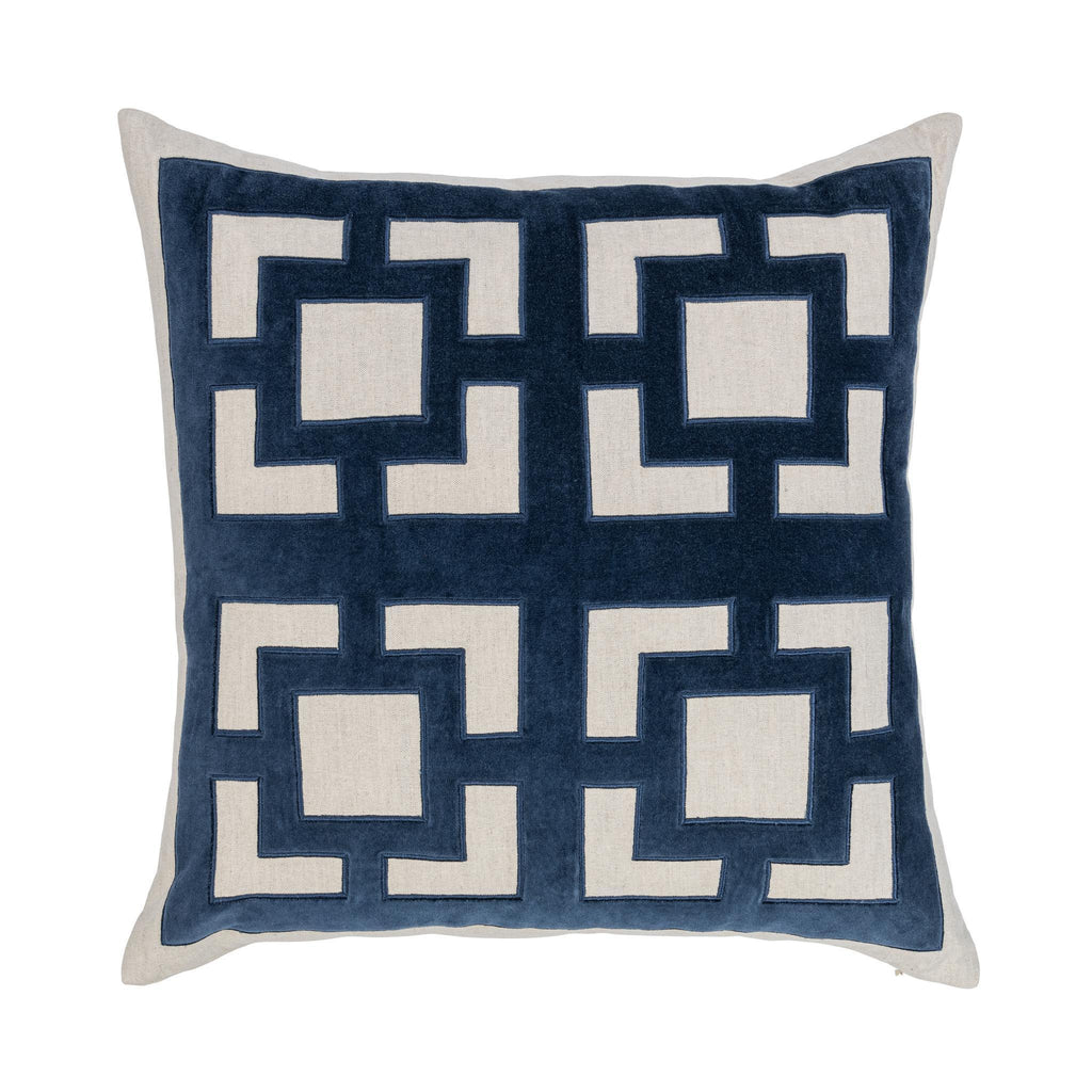 Novel Estate - 22" x 22" NV Corbin Pillow - Navy Blue