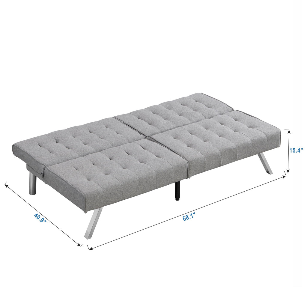 Comfortable Futon Sofa Bed - Gray