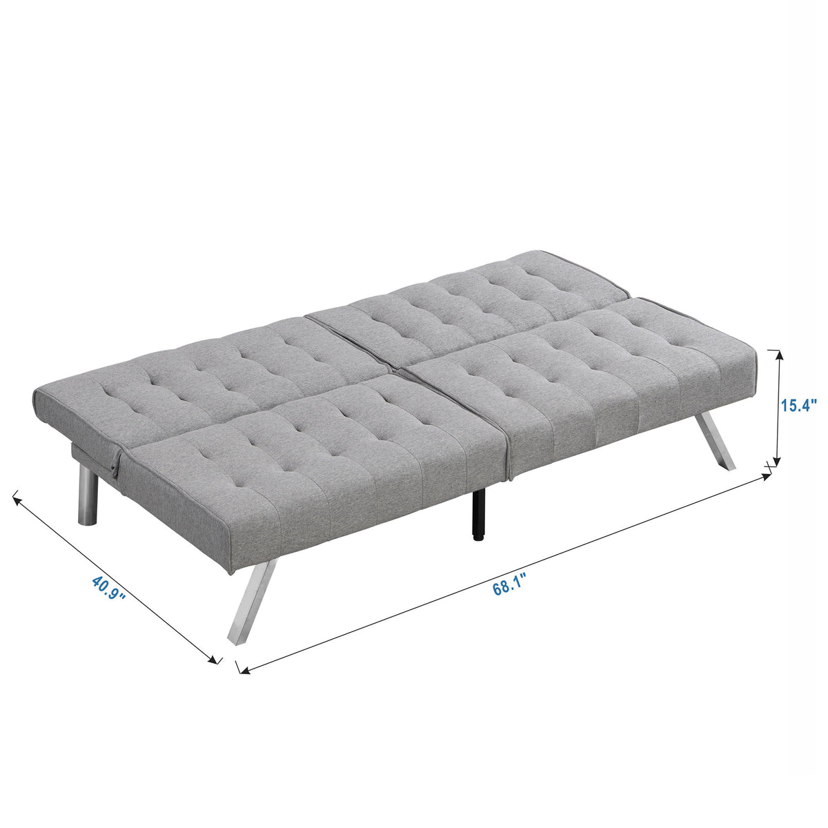 Comfortable Futon Sofa Bed - Gray