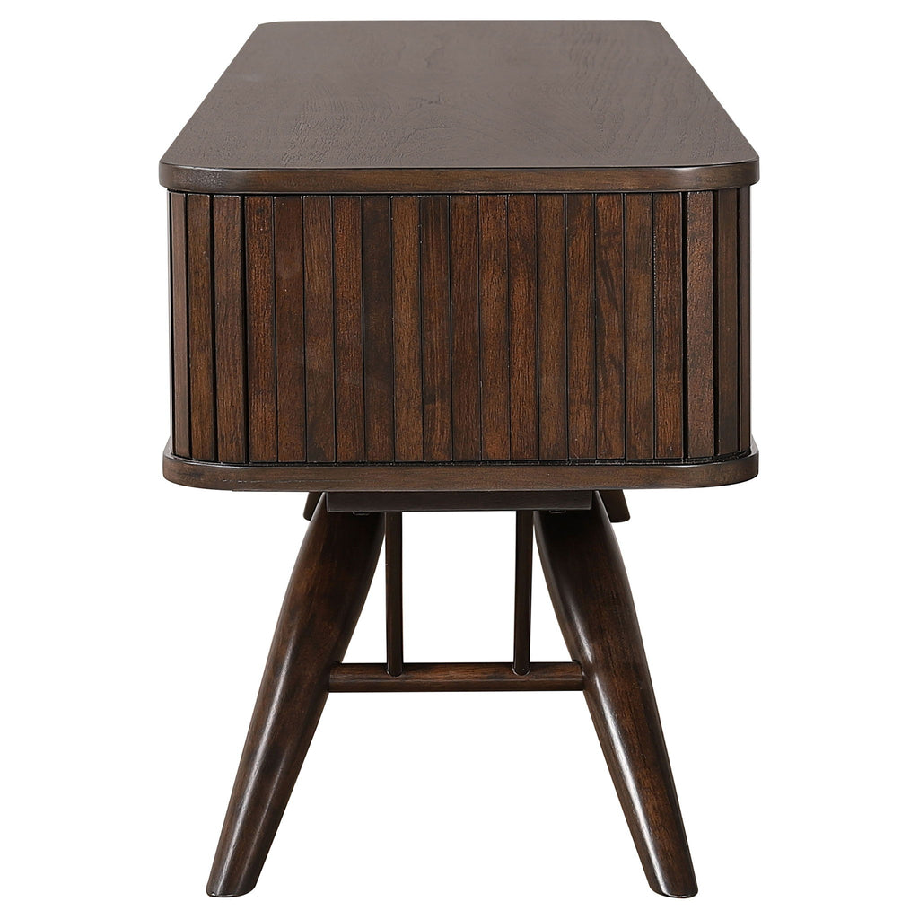 Stewart - TV Stand With Sliding Doors - Walnut