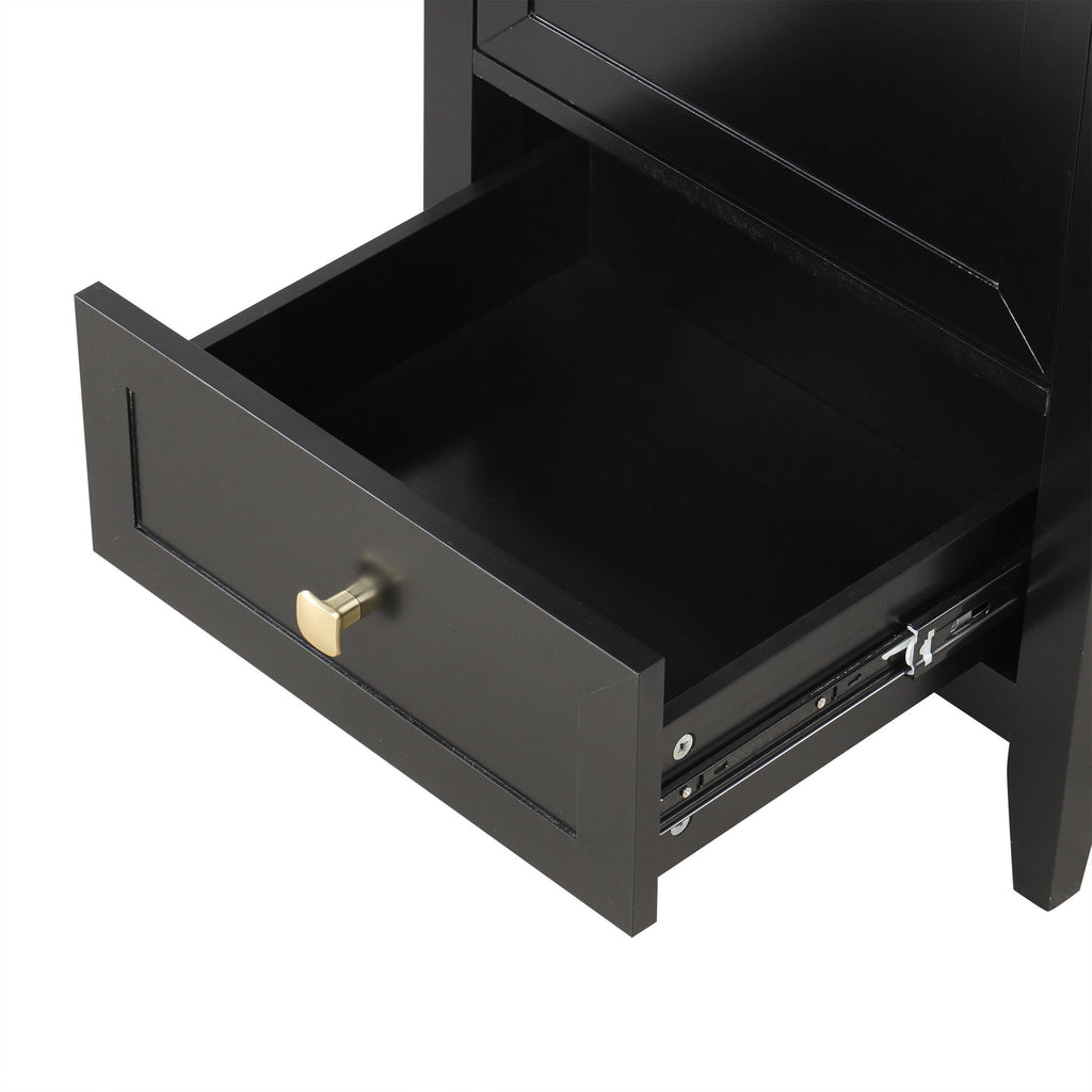 Bathroom Vanity With Sink, Soft Closing Cabinet Door, Storage Rack And Drawer