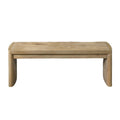 Upholstered Bench For Dining Room - Oak