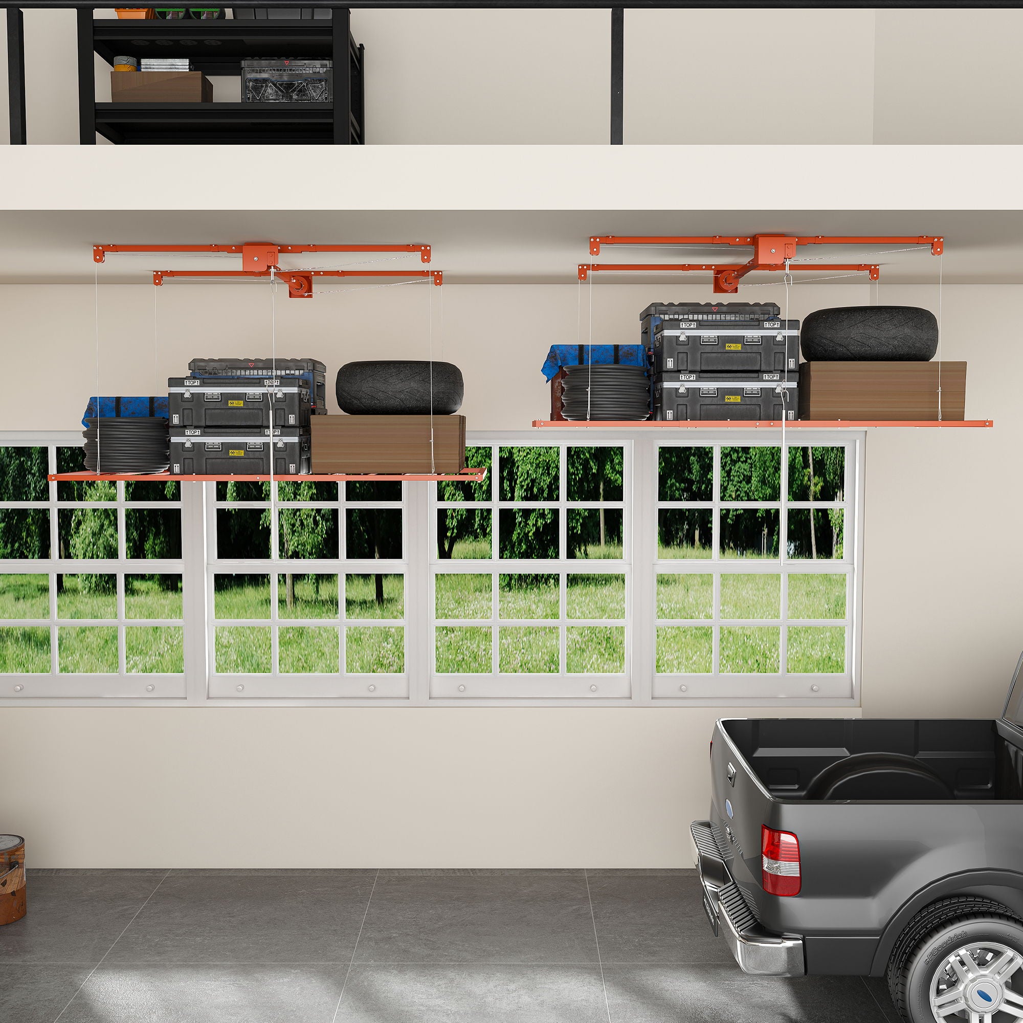 Overhead Garage Storage Rack For Ceilings