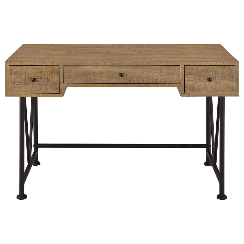 Vellun - 3 Drawer Writing Desk - Mango Color