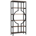 6 Tier Bookshelf For Living Room - Rustic Brown