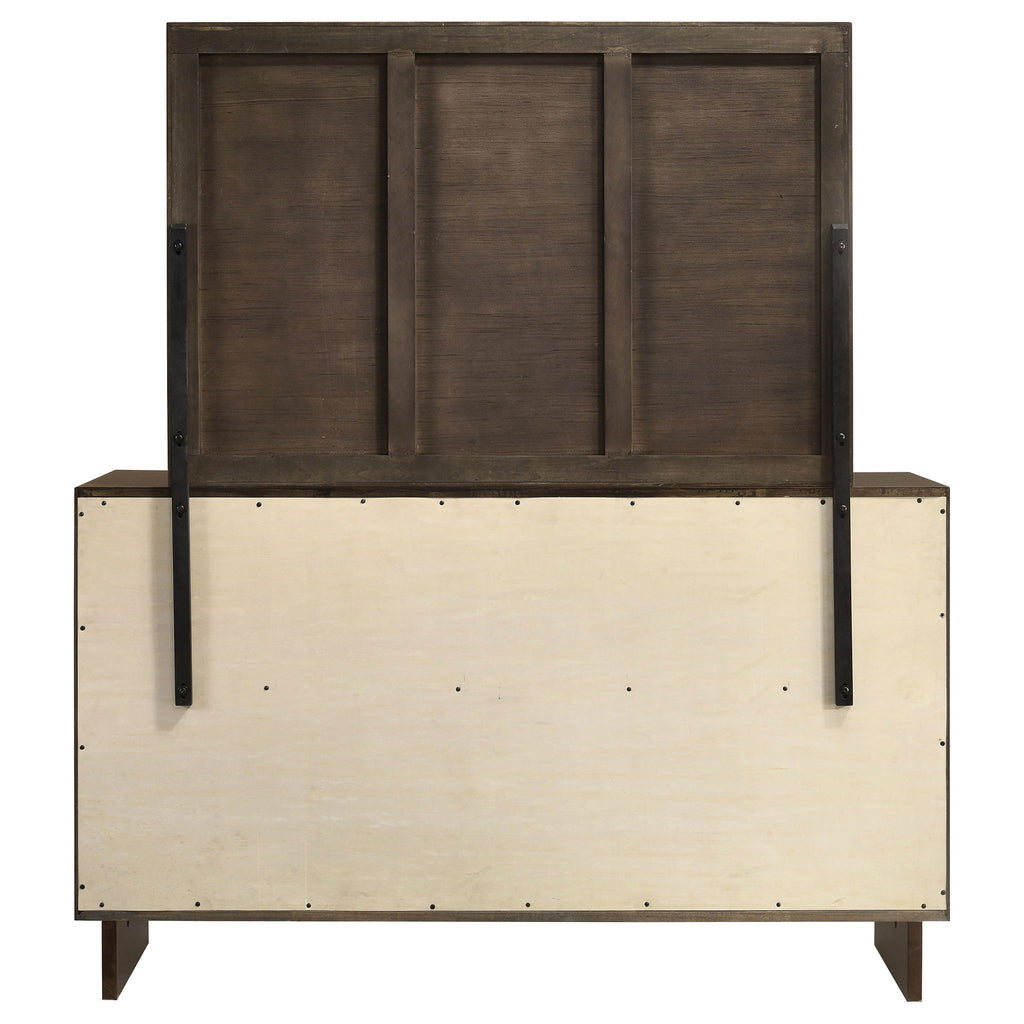 Hemlock - 6 Drawer Dresser With Mirror - Brown