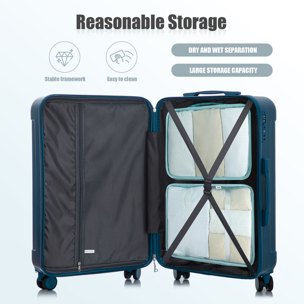 Spinner Luggage Set 20" / 24"/ 28", Lightweight Hard Shell With 360° Silent Wheels