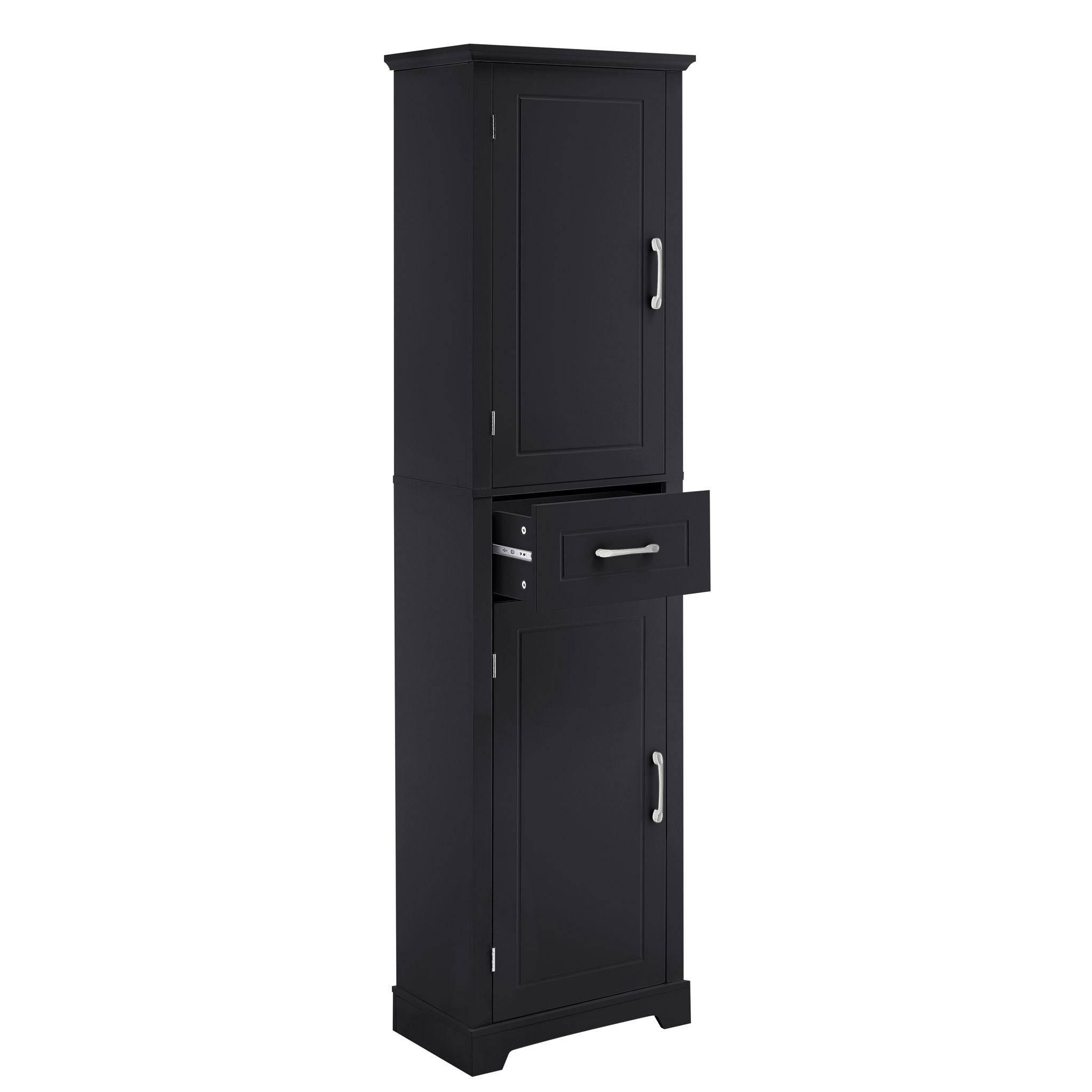 Tall Freestanding Bathroom Storage Cabinet With 2 Doors And Adjustable Shelves