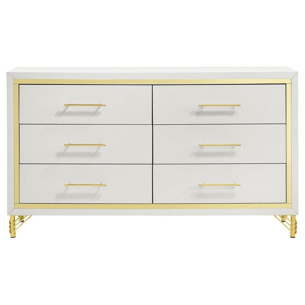 Chesney - 6 Drawer Bedroom Dresser - White