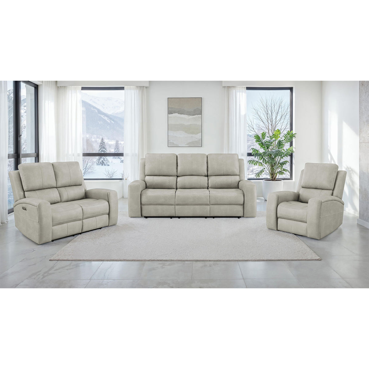 Boyce - Triple Power Reclining Sofa With Independent Headrest