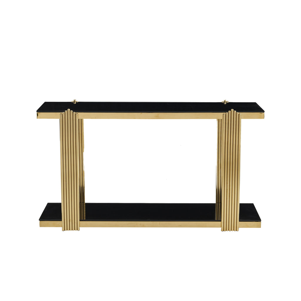 Console Table With Double Tier Storage