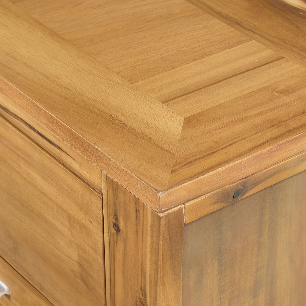 6 Drawer Dresser - Natural Wood / Brown
