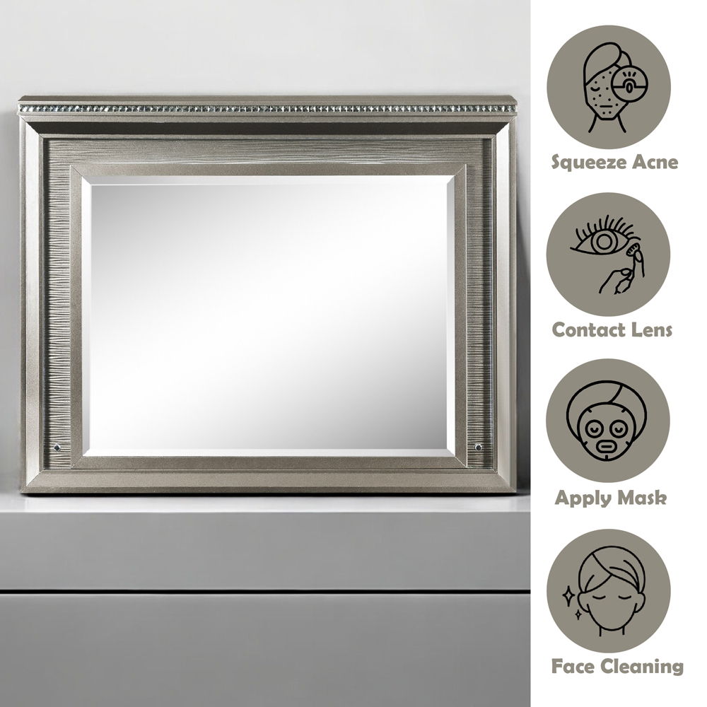 Sadie - Mirror With LED - Dark Champagne