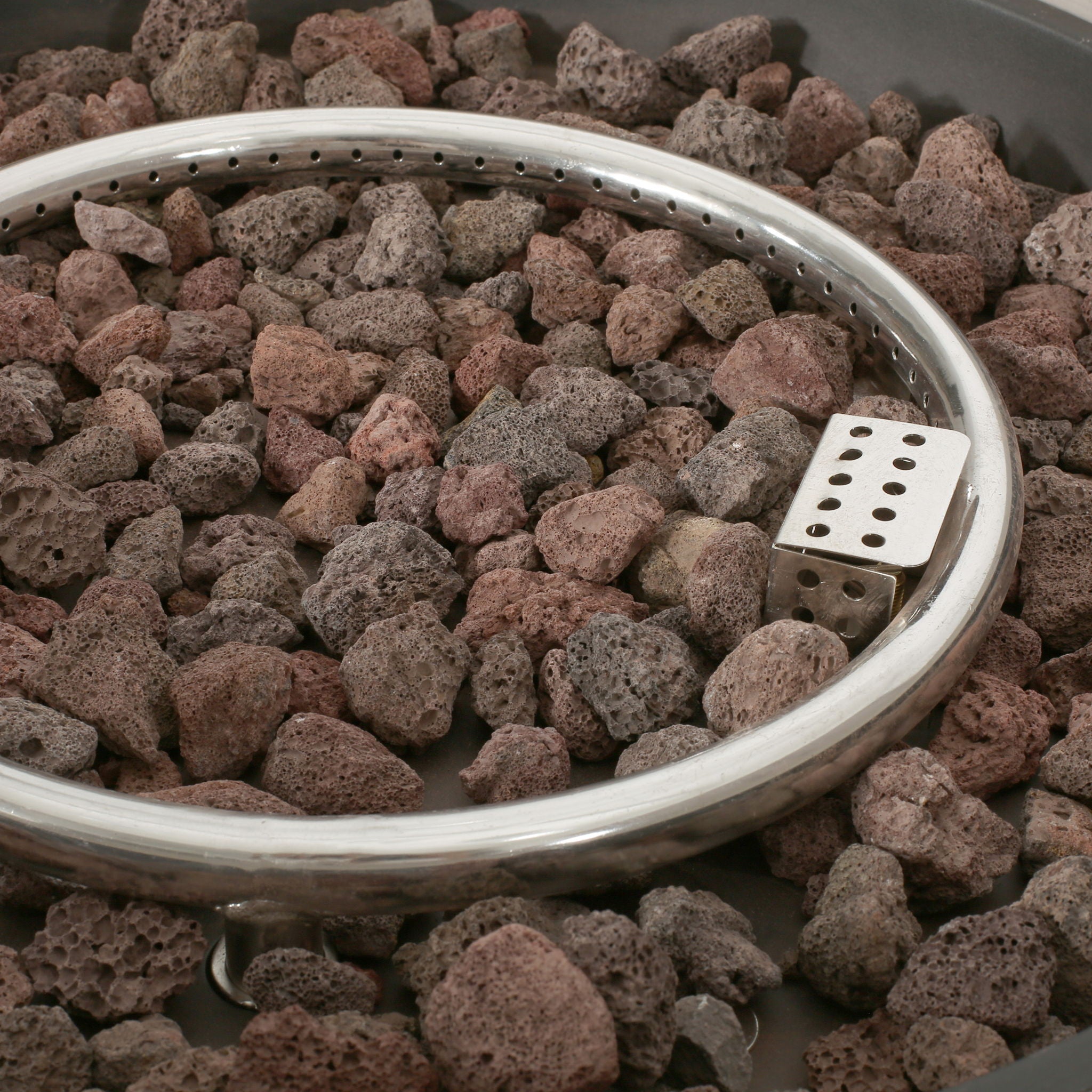 Modern Lightweight Concrete Outdoor Circular Fire Pit 50, 000 Btu