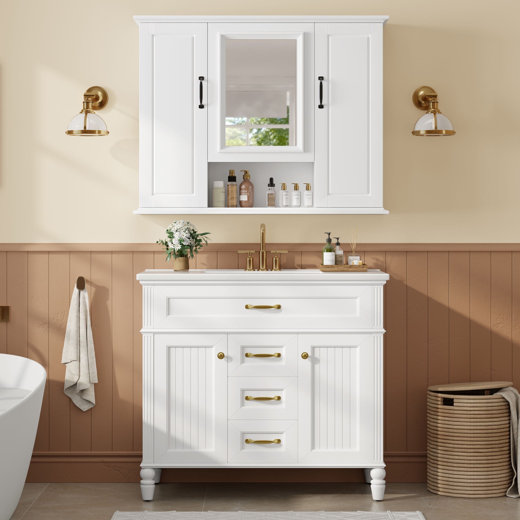 Modern Wall Mounted Medicine Cabinet With Mirror