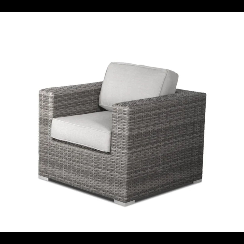 2 Person Seating Set With Cushions - Gray / Gray Mix