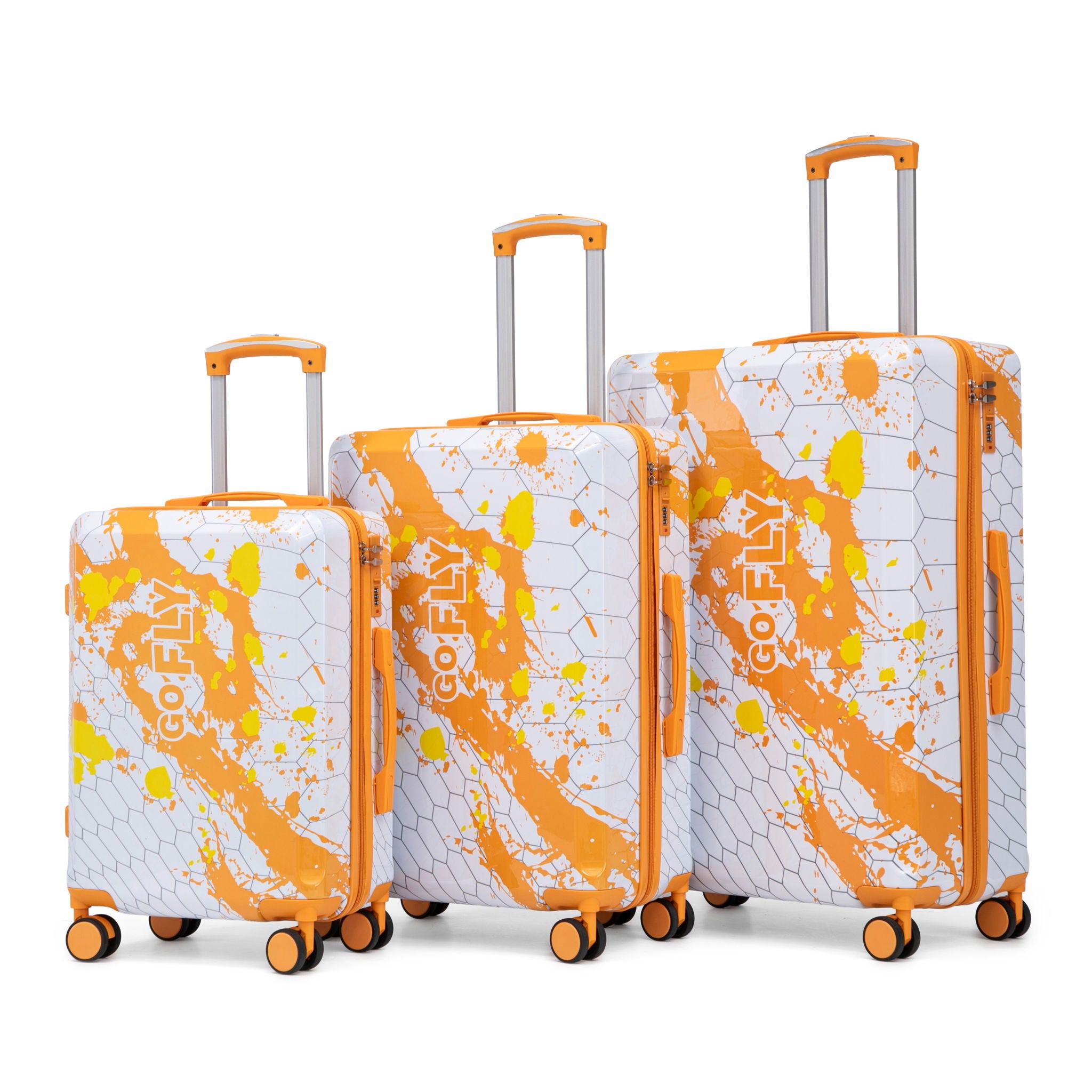 3 Piece With Combination Lock And Silent Wheels