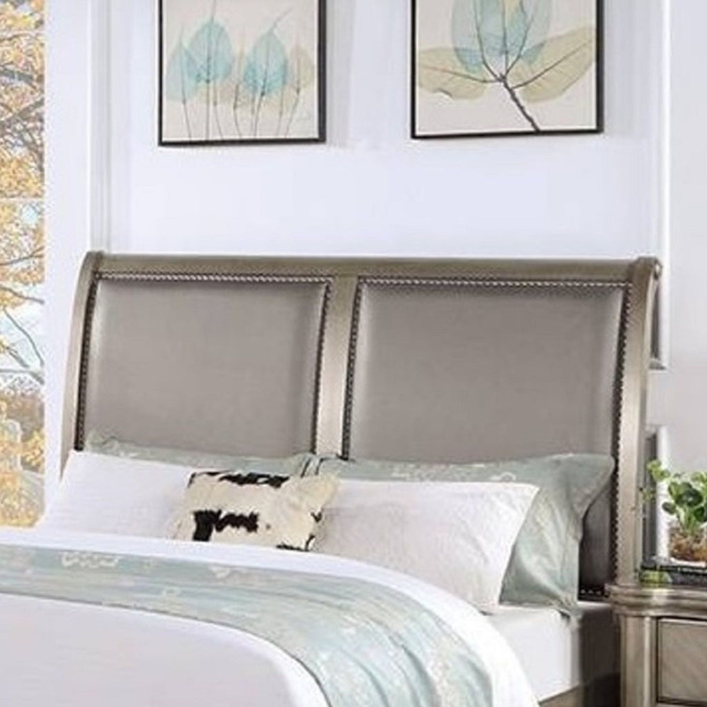Bed With 2 Panel Upholstered Headboard And Footboard Drawers