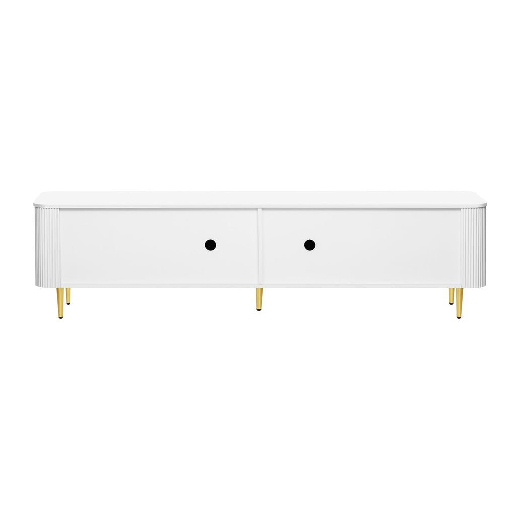 TV Stand For TVs, Media Console With 4 Spacious Cabinets For Living Room