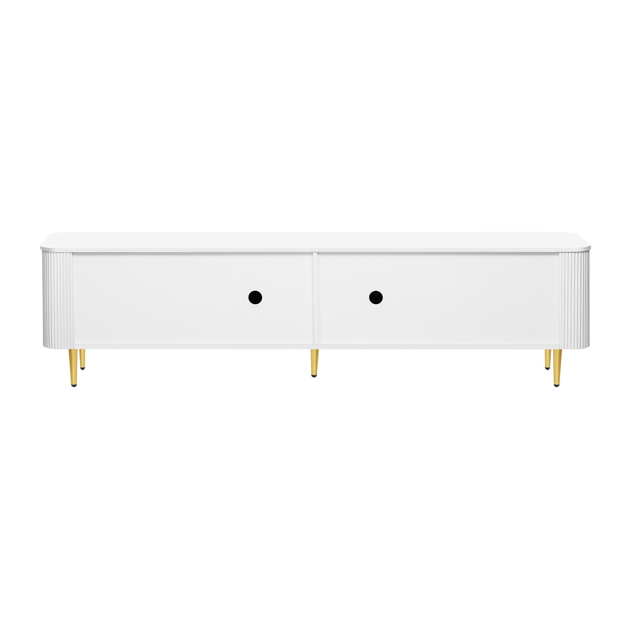 TV Stand For TVs, Media Console With 4 Spacious Cabinets For Living Room