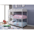 Cairo - Triple Full Bunk Bed - White