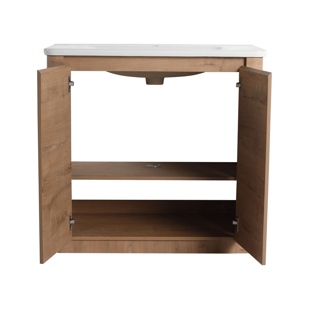 Freestanding Bathroom Vanity With Sink And 2 Soft Close Doors