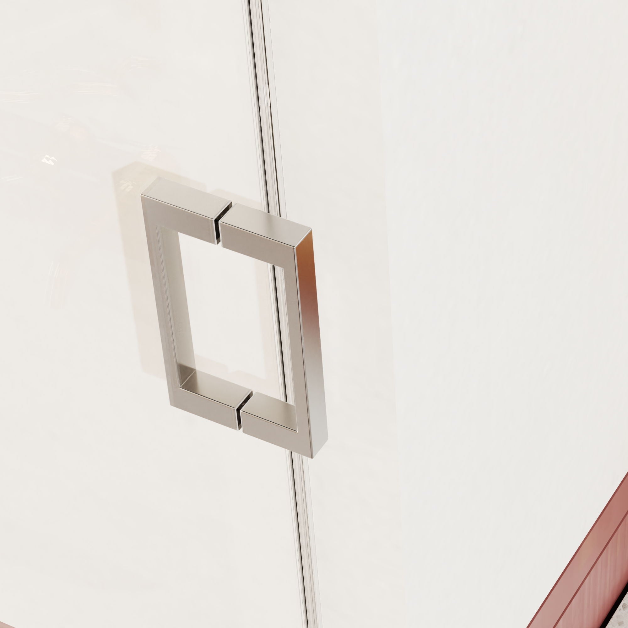 Frameless Single Sliding Shower Door, Sgcc Tempered Glass, Reversible