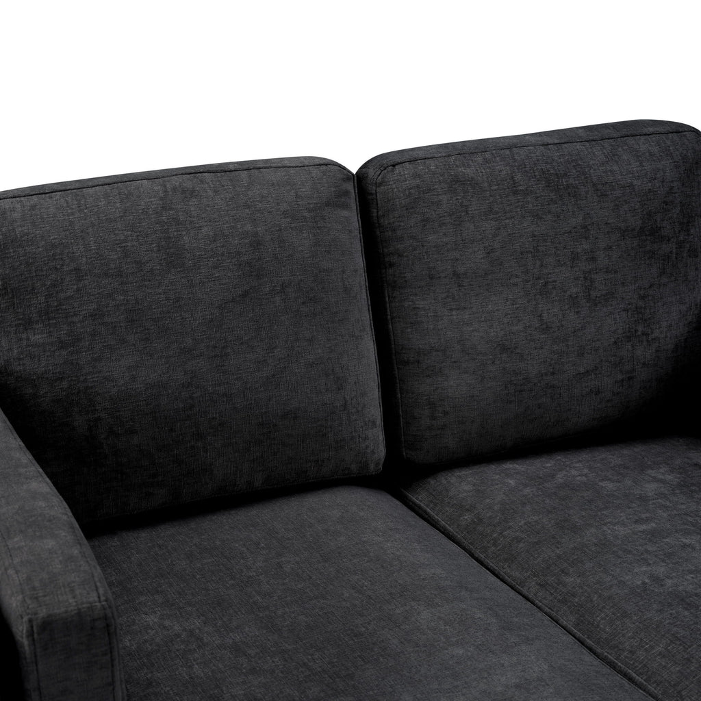 Chaise Lounge Sofa Bed With Dual Layer Armrests For Living Room