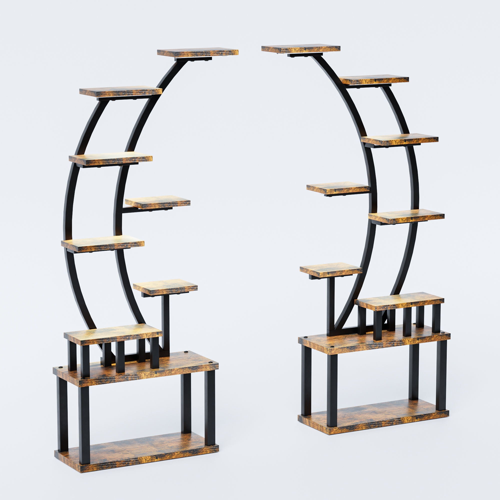 9 Tiered Indoor Plant Stand With 5 Adjustable Grow Lights